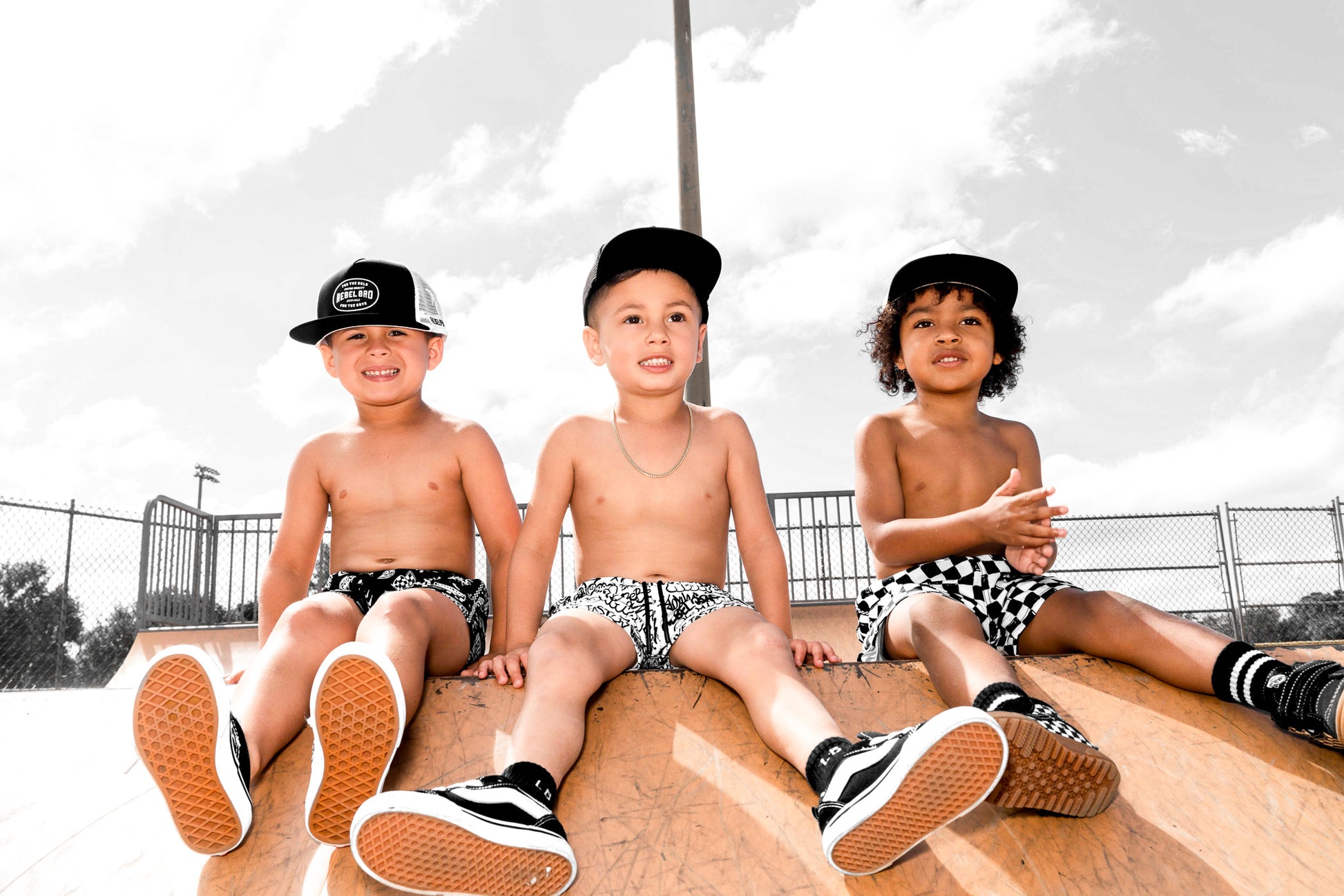 Hybrid Swim Trunks in Urban Drip