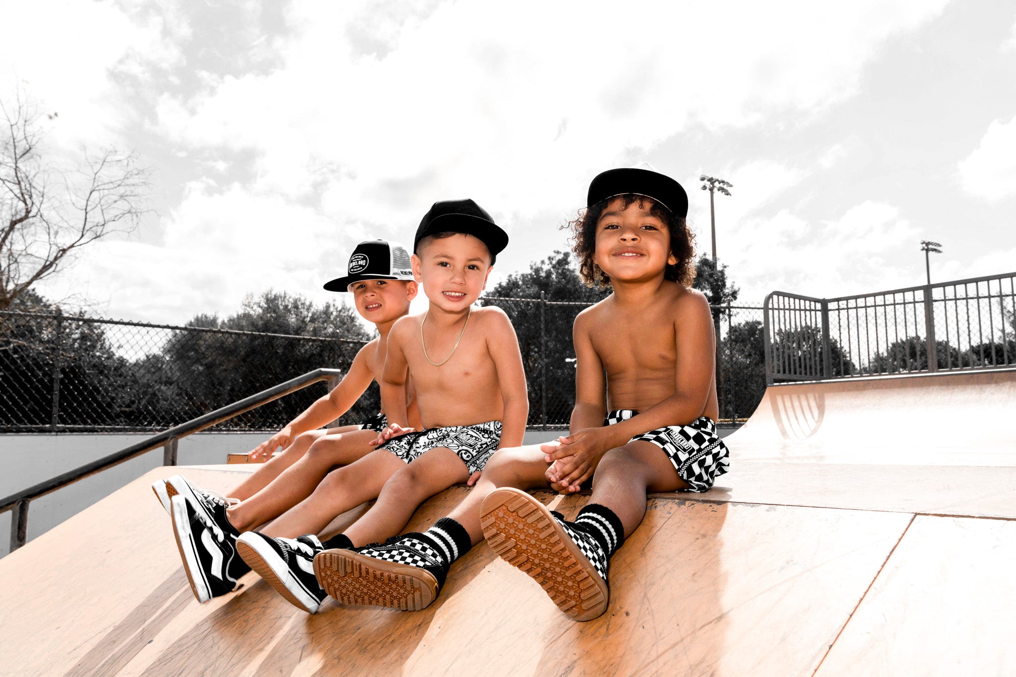 Hybrid Swim Trunks in Urban Drip