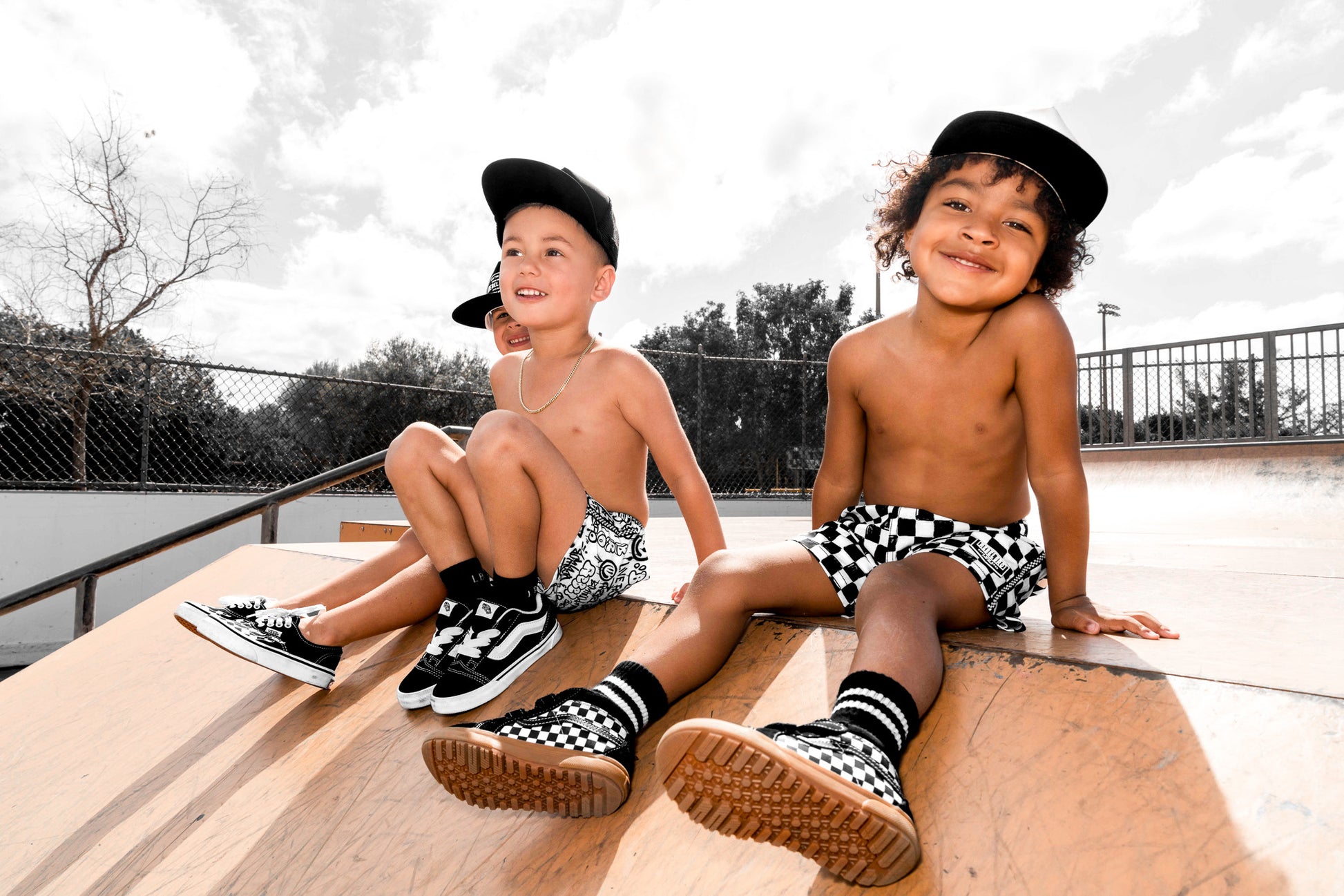 Hybrid Swim Trunks in Urban Drip