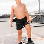 Hybrid Swim Trunks in Midnight Tide - Rebel Bro