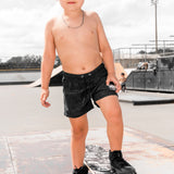 Hybrid Swim Trunks in Midnight Tide - Rebel Bro