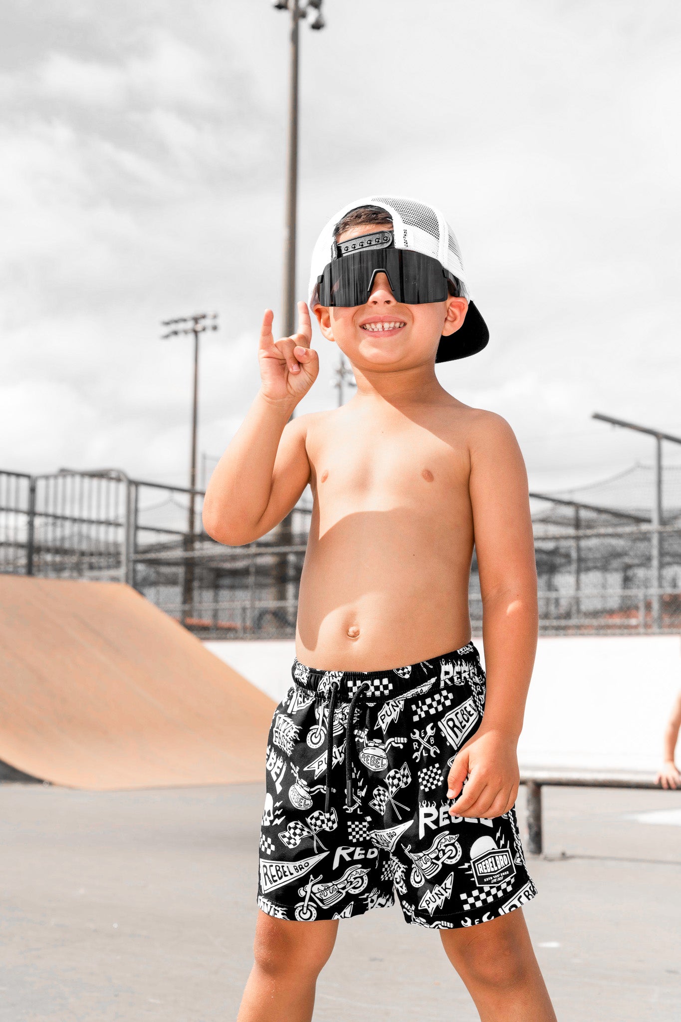 Hybrid Swim Trunks in Live Fast - Rebel Bro