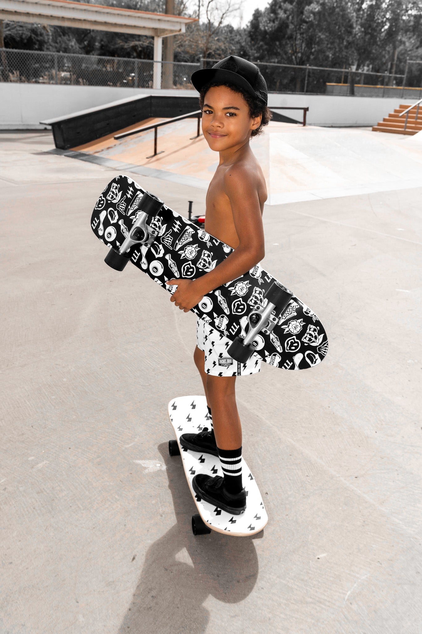 Warped Tour (Midnight) x Rebel Bro Mini Skateboard