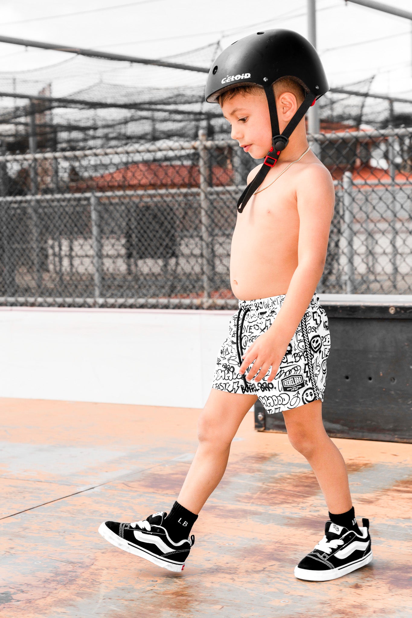 Hybrid Swim Trunks in Urban Drip