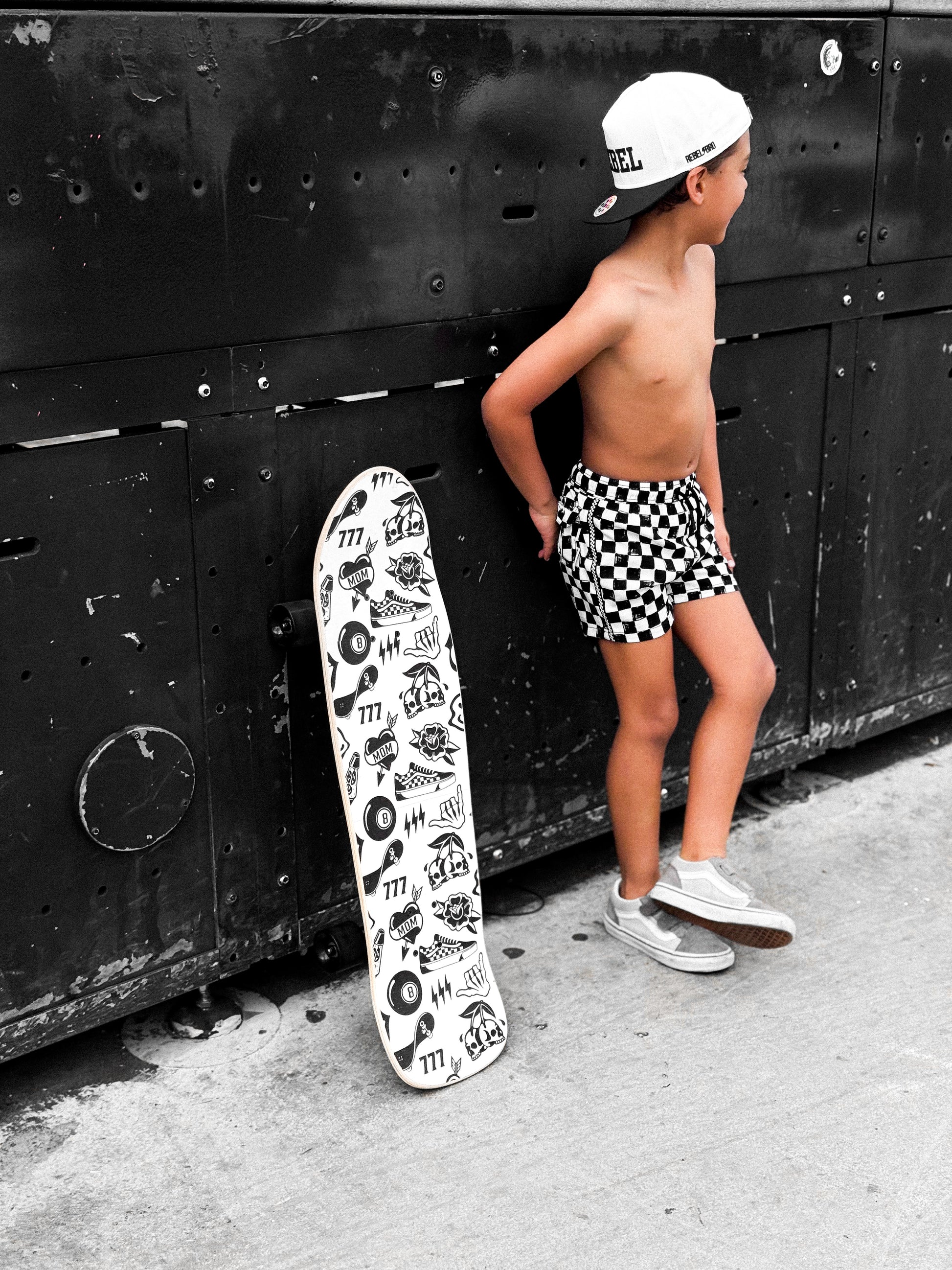 Hybrid Swim Trunks in Vintage Venice