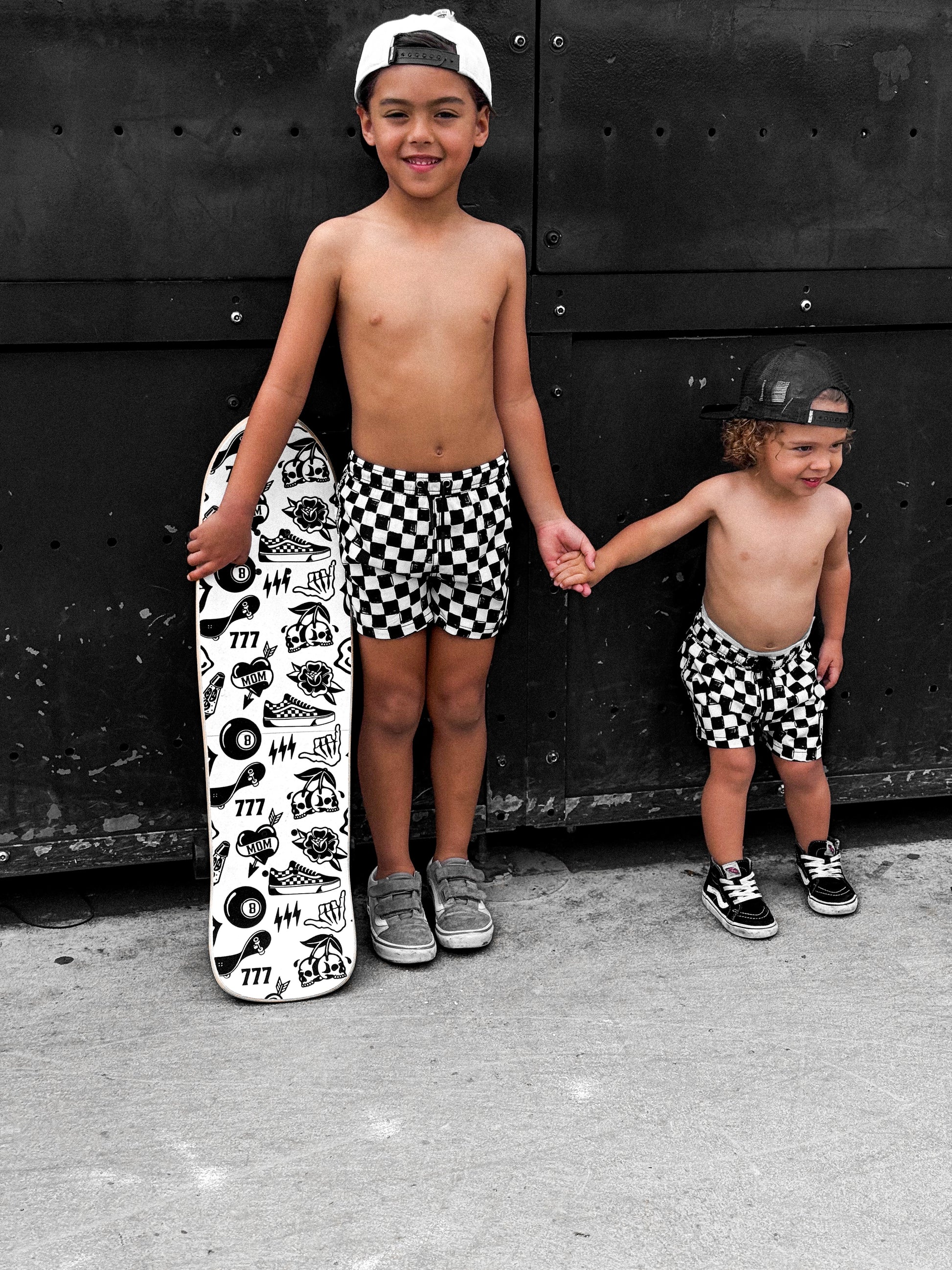 Hybrid Swim Trunks in Vintage Venice