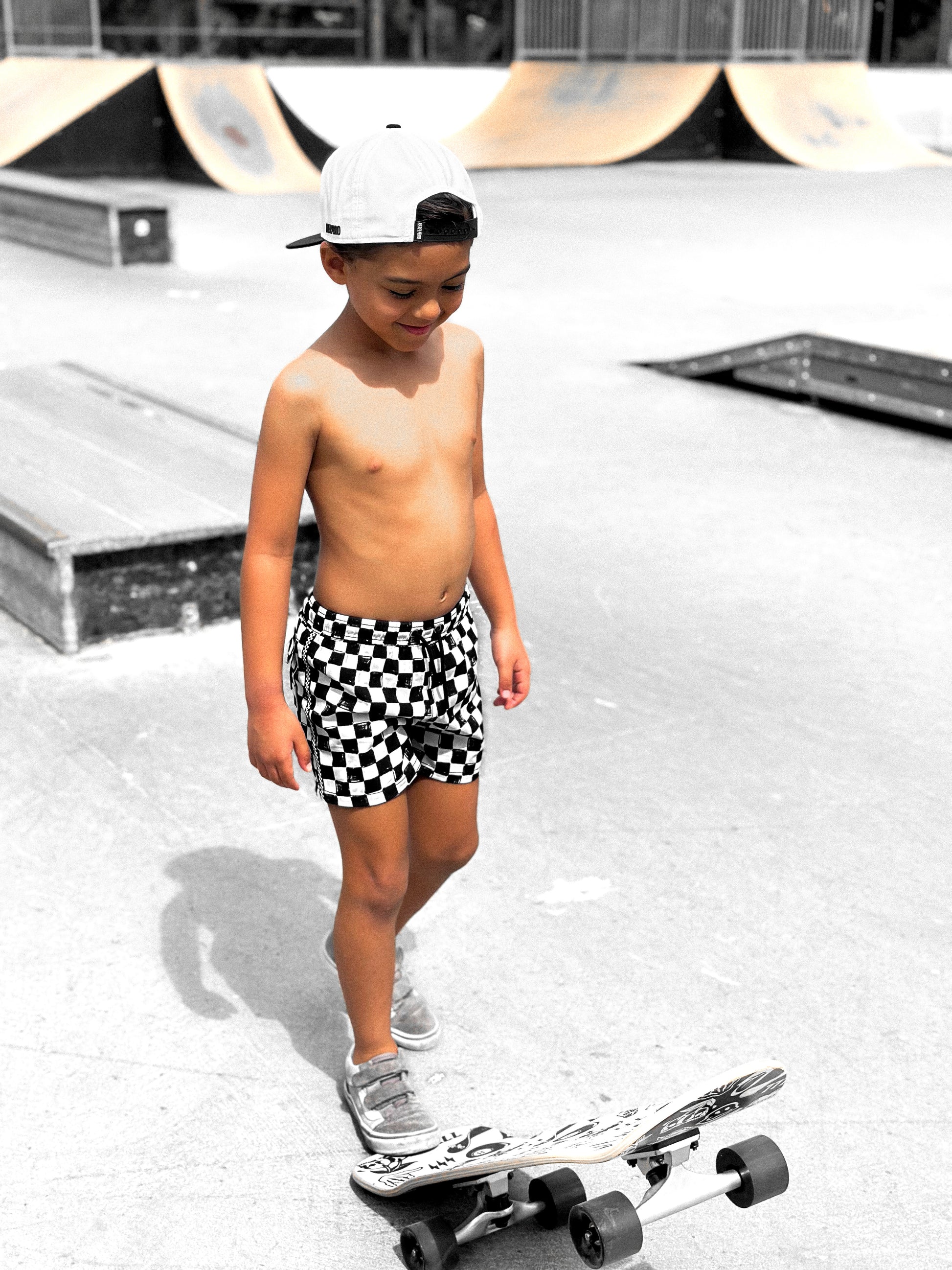 Hybrid Swim Trunks in Vintage Venice