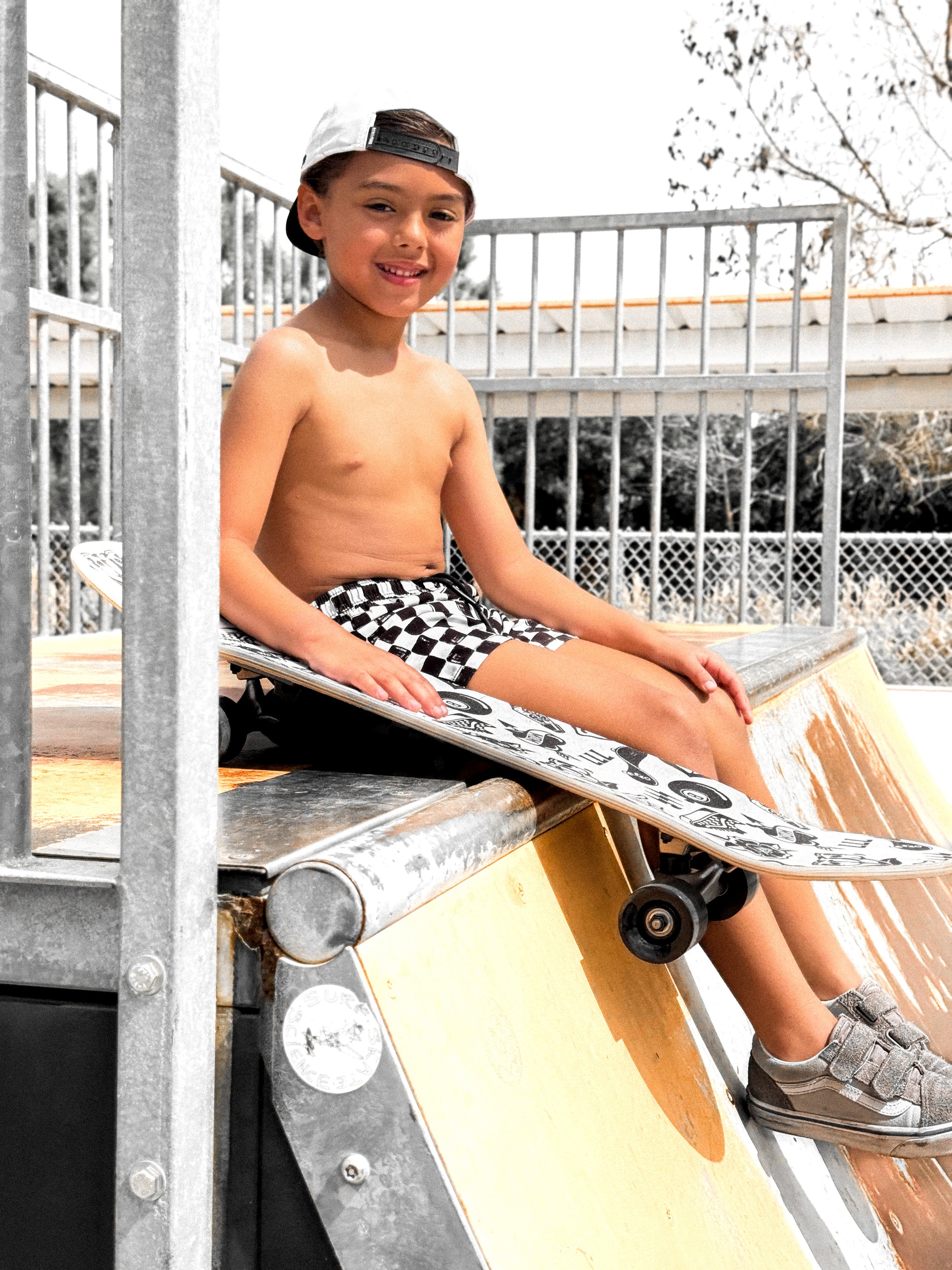 Hybrid Swim Trunks in Vintage Venice