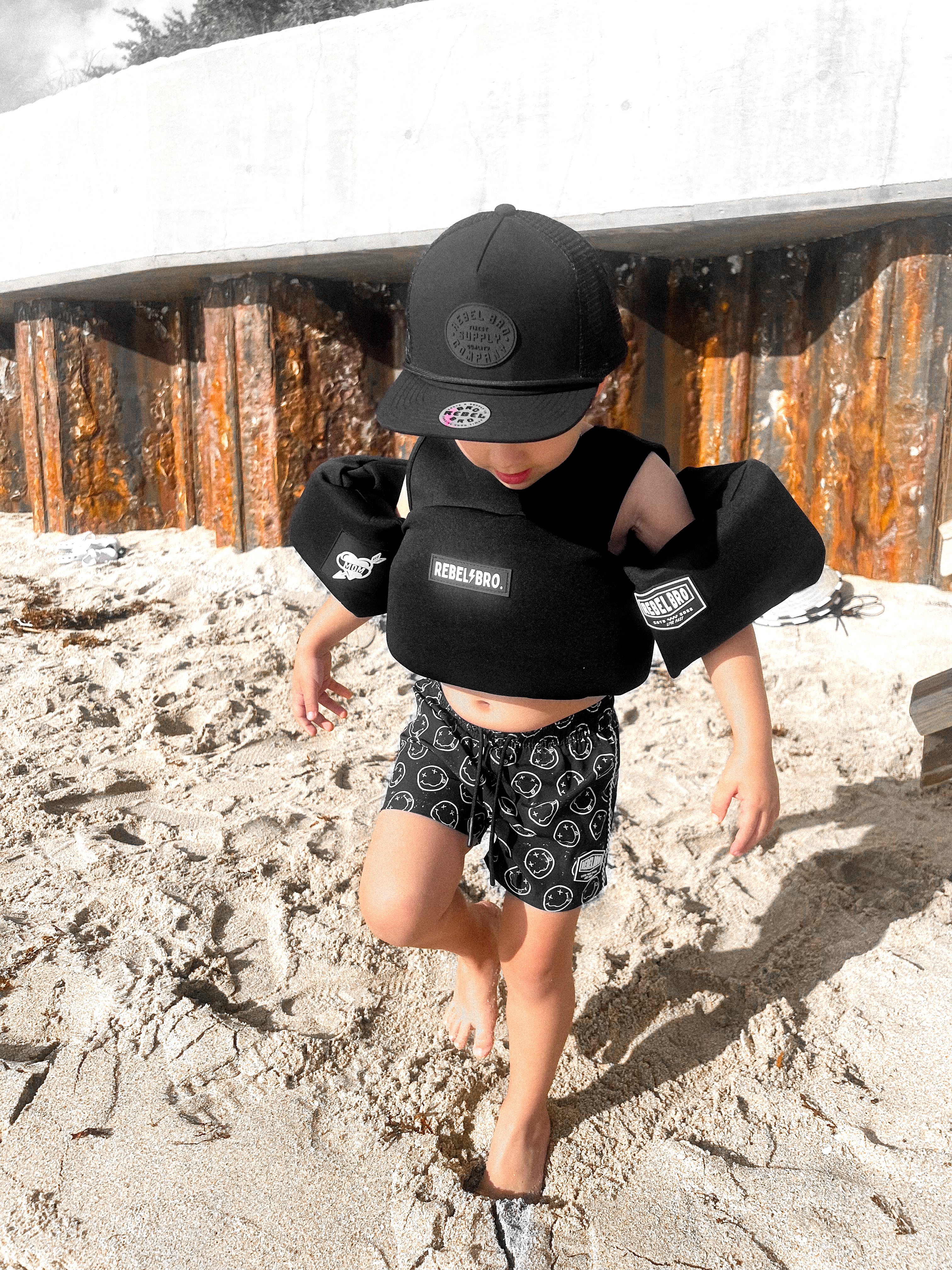 Neoprene Kids Arm Float in Black - Rebel Bro