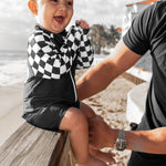 UPF50+ Swim Romper in Off The Wall - Rebel Bro