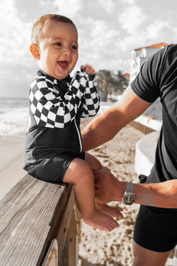 Image of UPF50+ Swim Romper in Off The Wall - Rebel Bro
