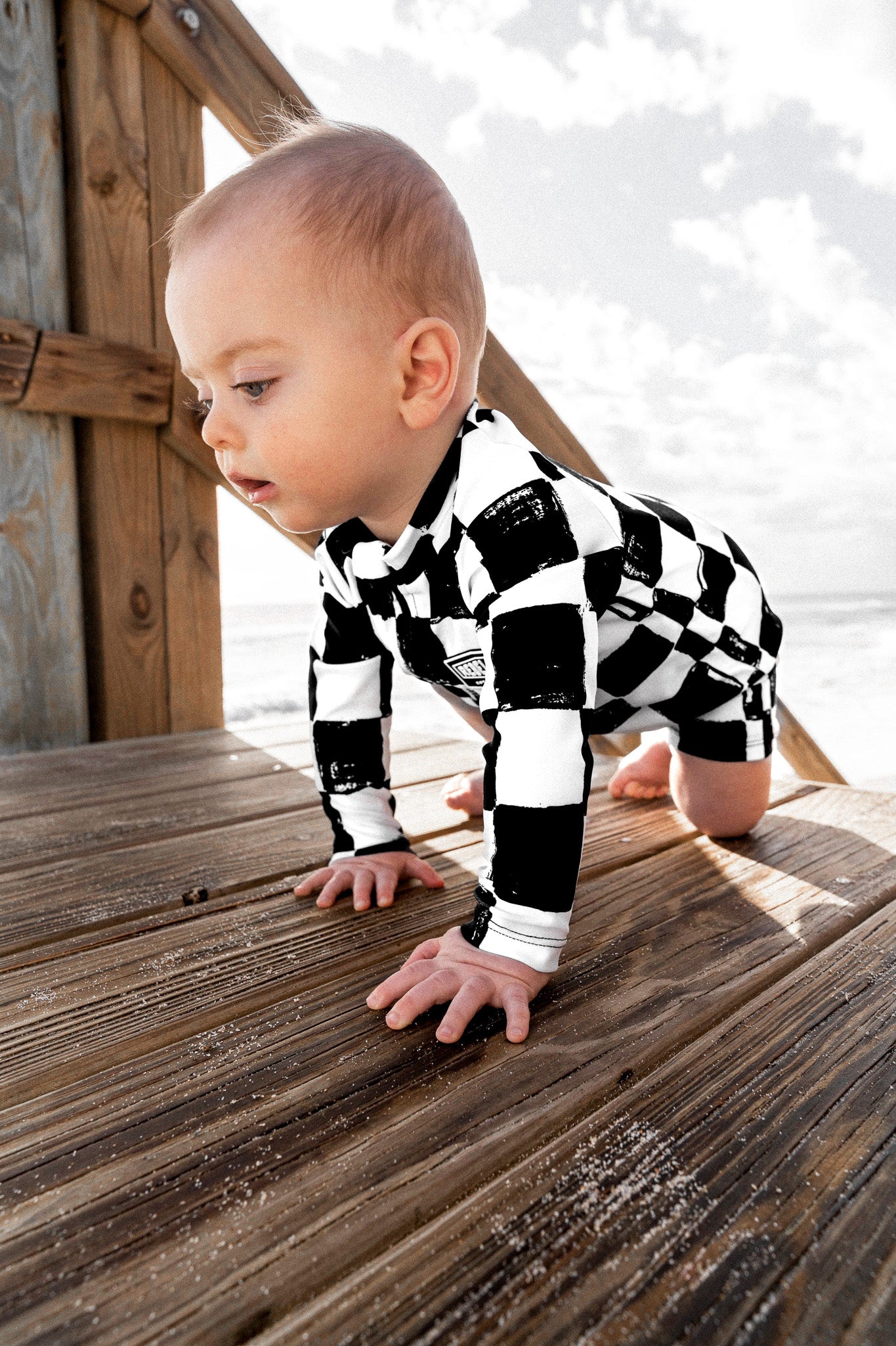UPF50+ Swim Romper in Vintage Venice
