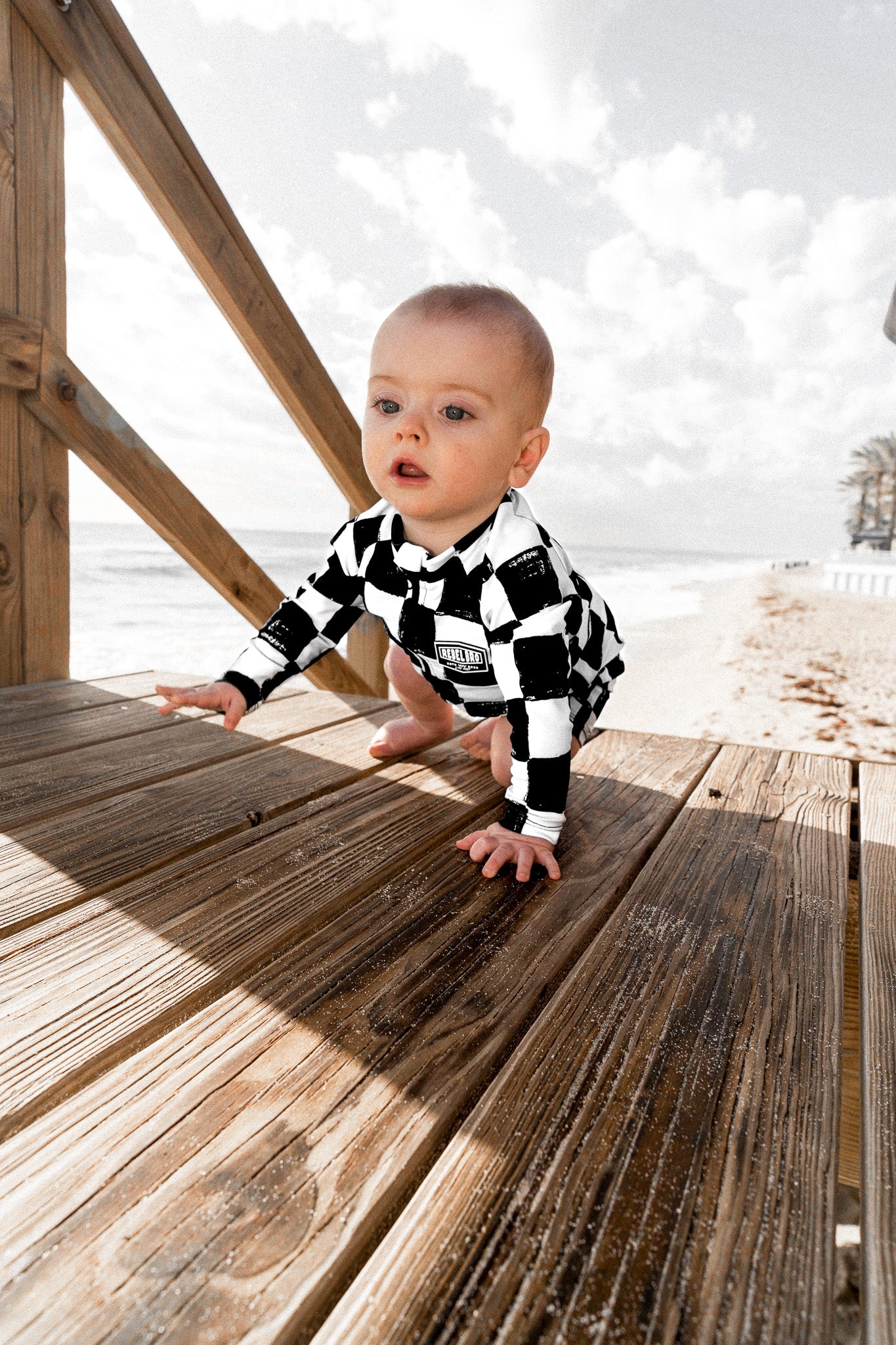 UPF50+ Swim Romper in Vintage Venice