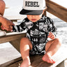 UPF50+ Swim Romper in Warped Tour [Midnight Edition] - Rebel Bro