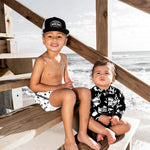UPF50+ Swim Romper in Warped Tour [Midnight Edition] - Rebel Bro