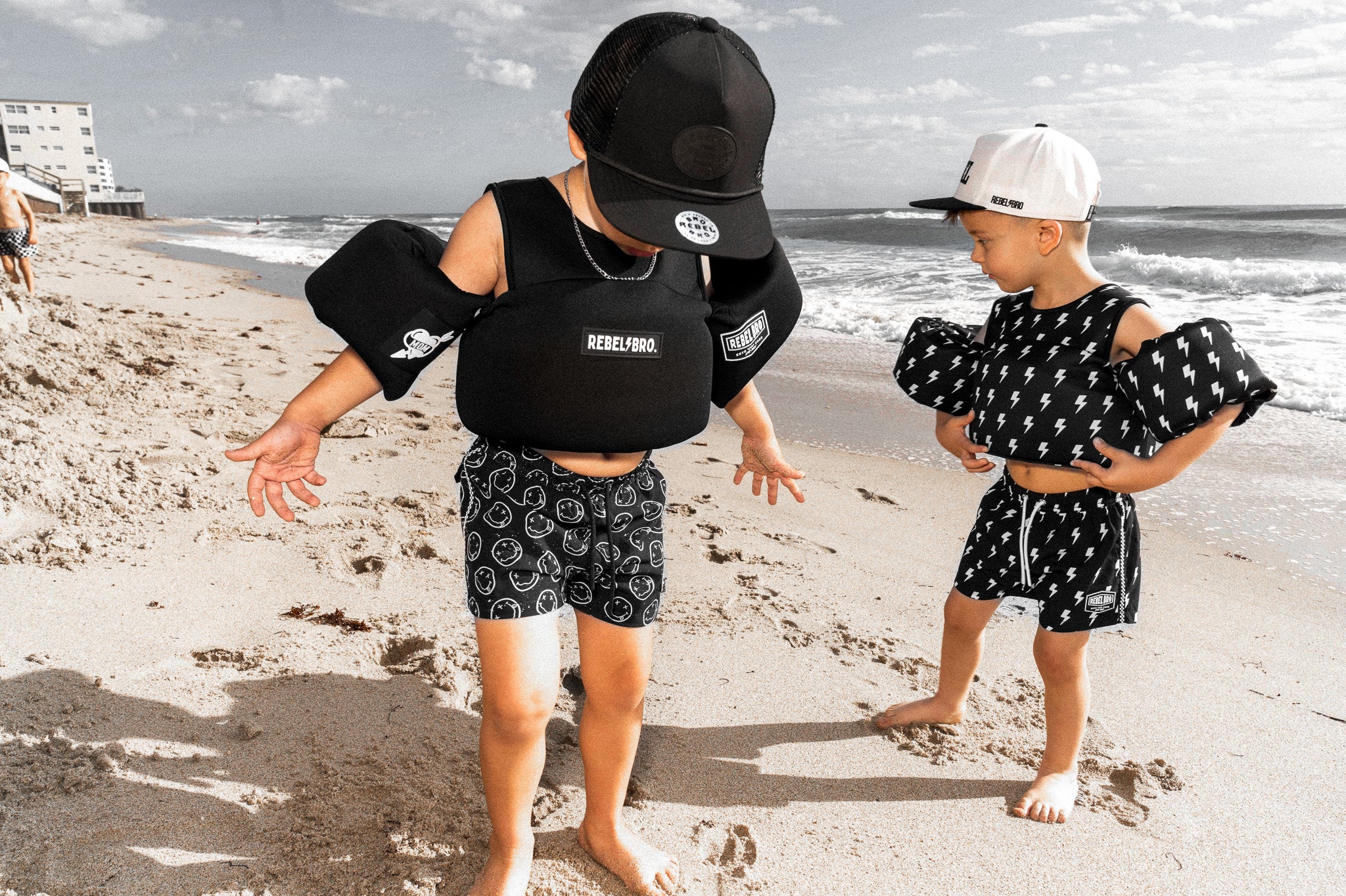 Neoprene Kids Arm Float in Black - Rebel Bro