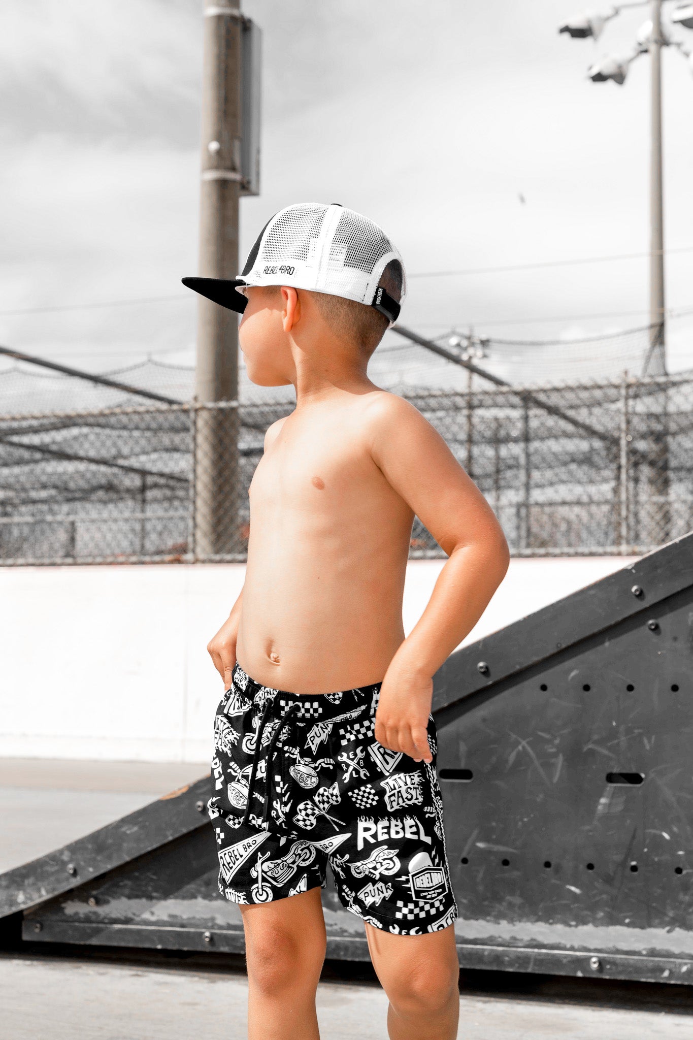 Hybrid Swim Trunks in Live Fast
