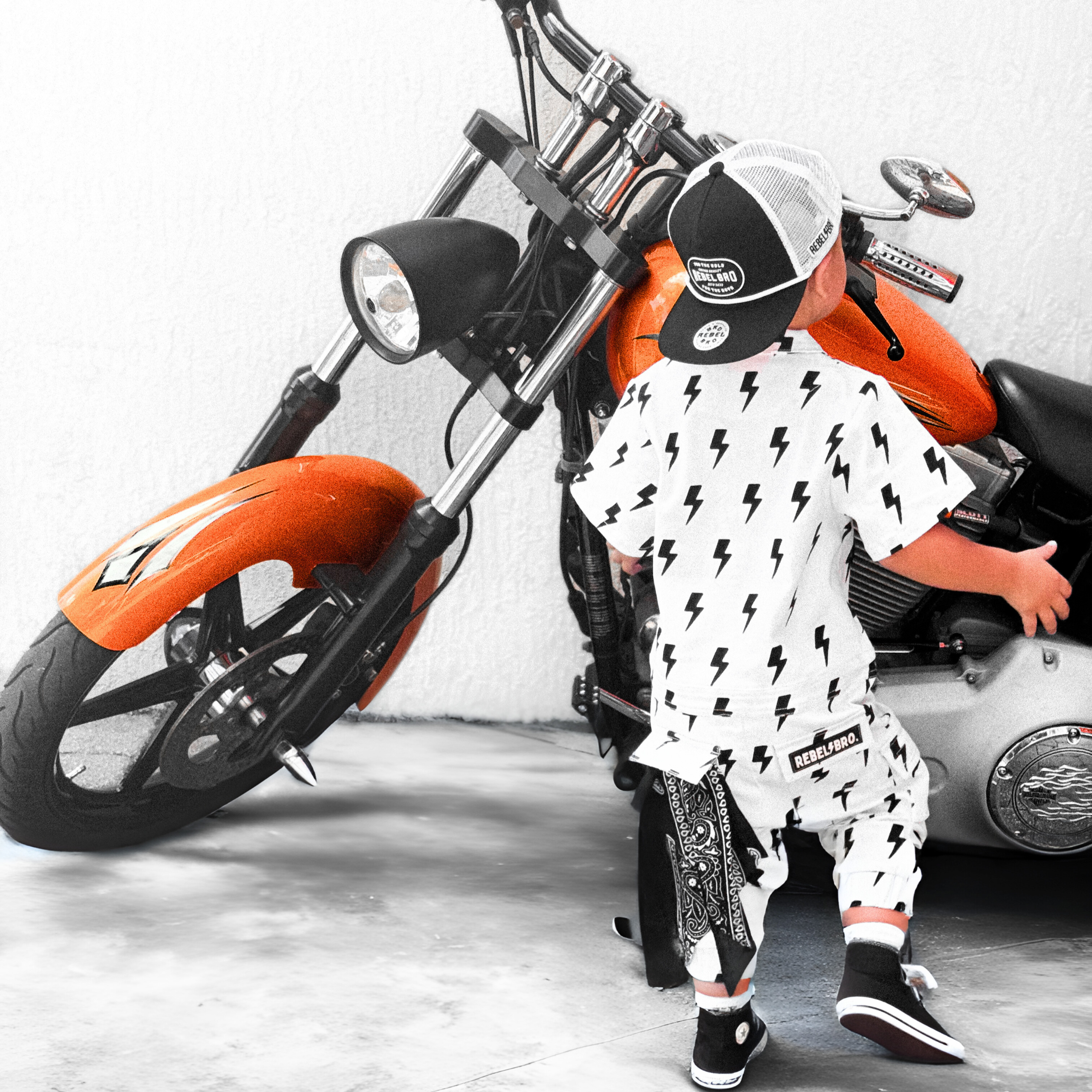 Pit Crew Romper in Bowie - Rebel Bro
