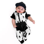 Hooded Rebel Short Sleeve Romper in Bowie - Rebel Bro