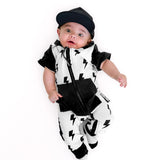 Hooded Rebel Short Sleeve Romper in Bowie - Rebel Bro