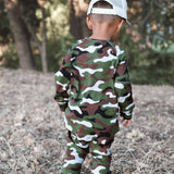Organic Ribbed Set in Classic Camo