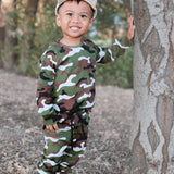 Organic Ribbed Set in Classic Camo