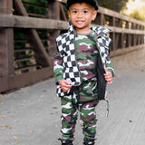 Organic Ribbed Set in Classic Camo