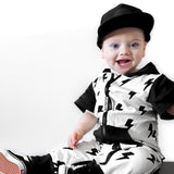 Hooded Rebel Short Sleeve Romper in Bowie - Rebel Bro