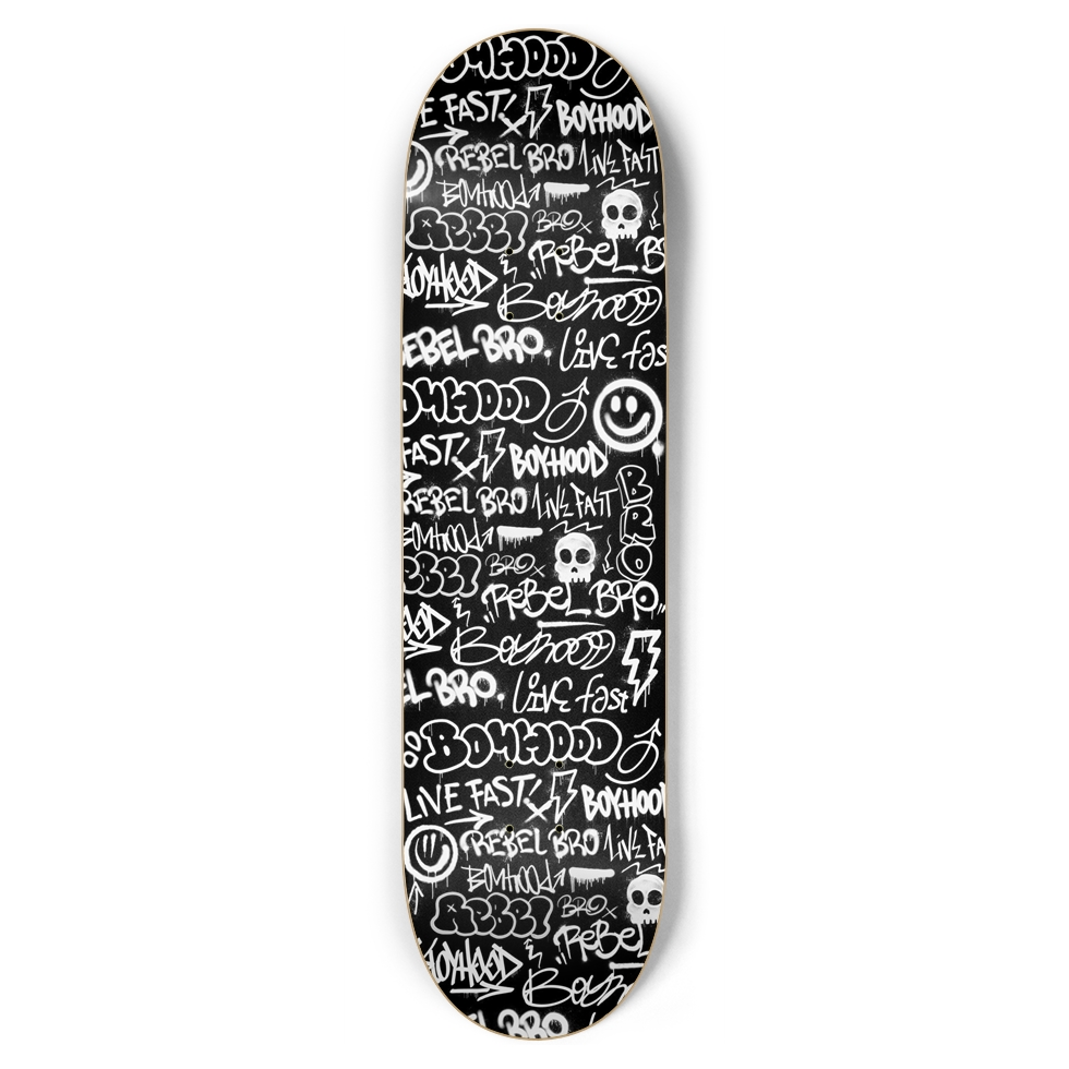 Urban Drip (Black) x Rebel Bro Skateboard
