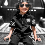 Pit Crew Romper in Black - Rebel Bro