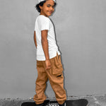 Rebel Cargo Pant in Dark Khaki - Rebel Bro