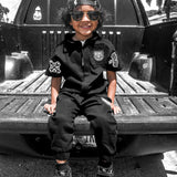 Pit Crew Romper in Black - Rebel Bro