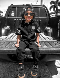 Image of Pit Crew Romper in Black - Rebel Bro