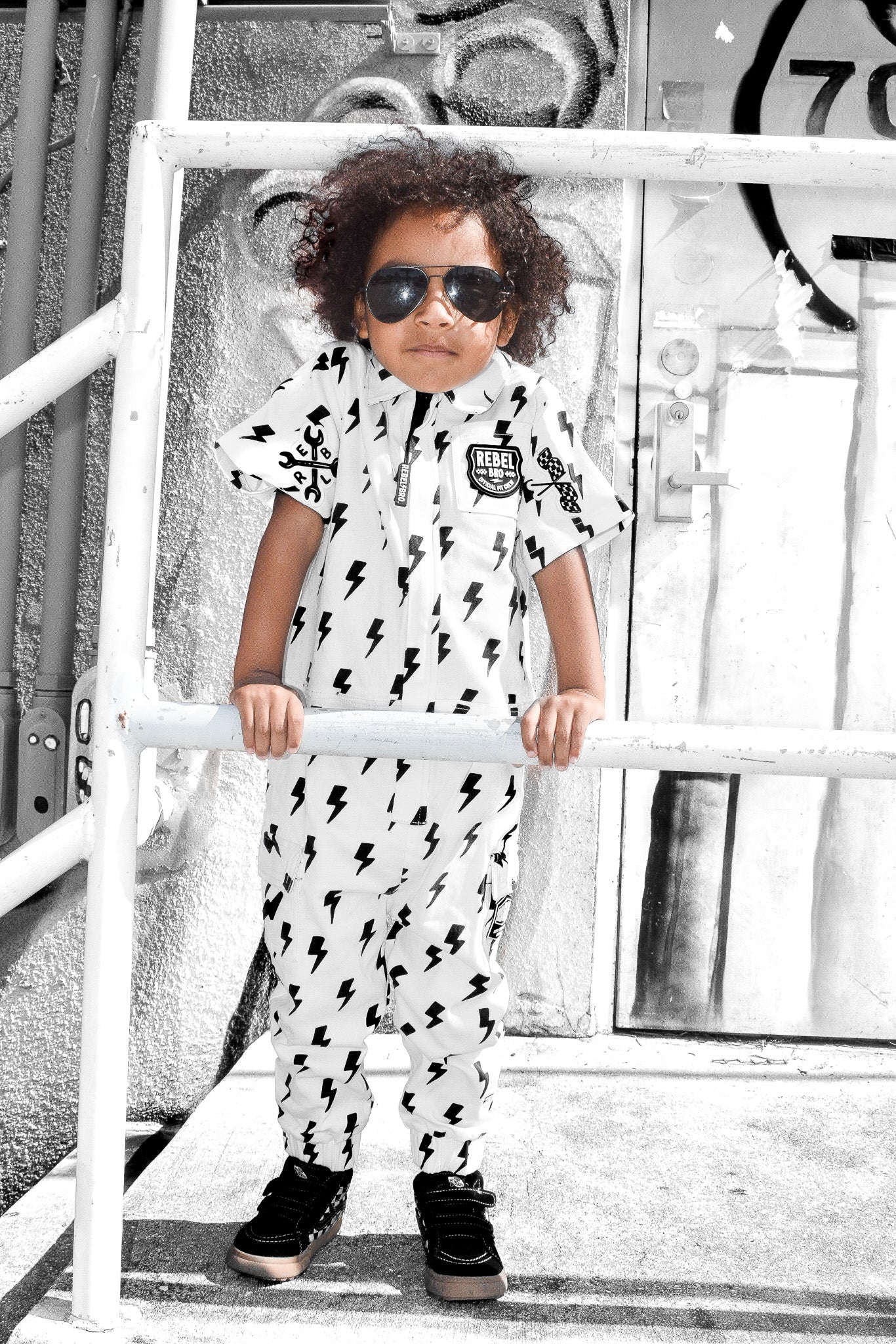 Pit Crew Romper in Bowie - Rebel Bro