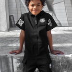 Pit Crew Romper in Black - Rebel Bro