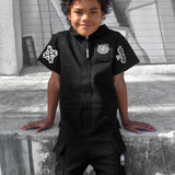 Pit Crew Romper in Black - Rebel Bro