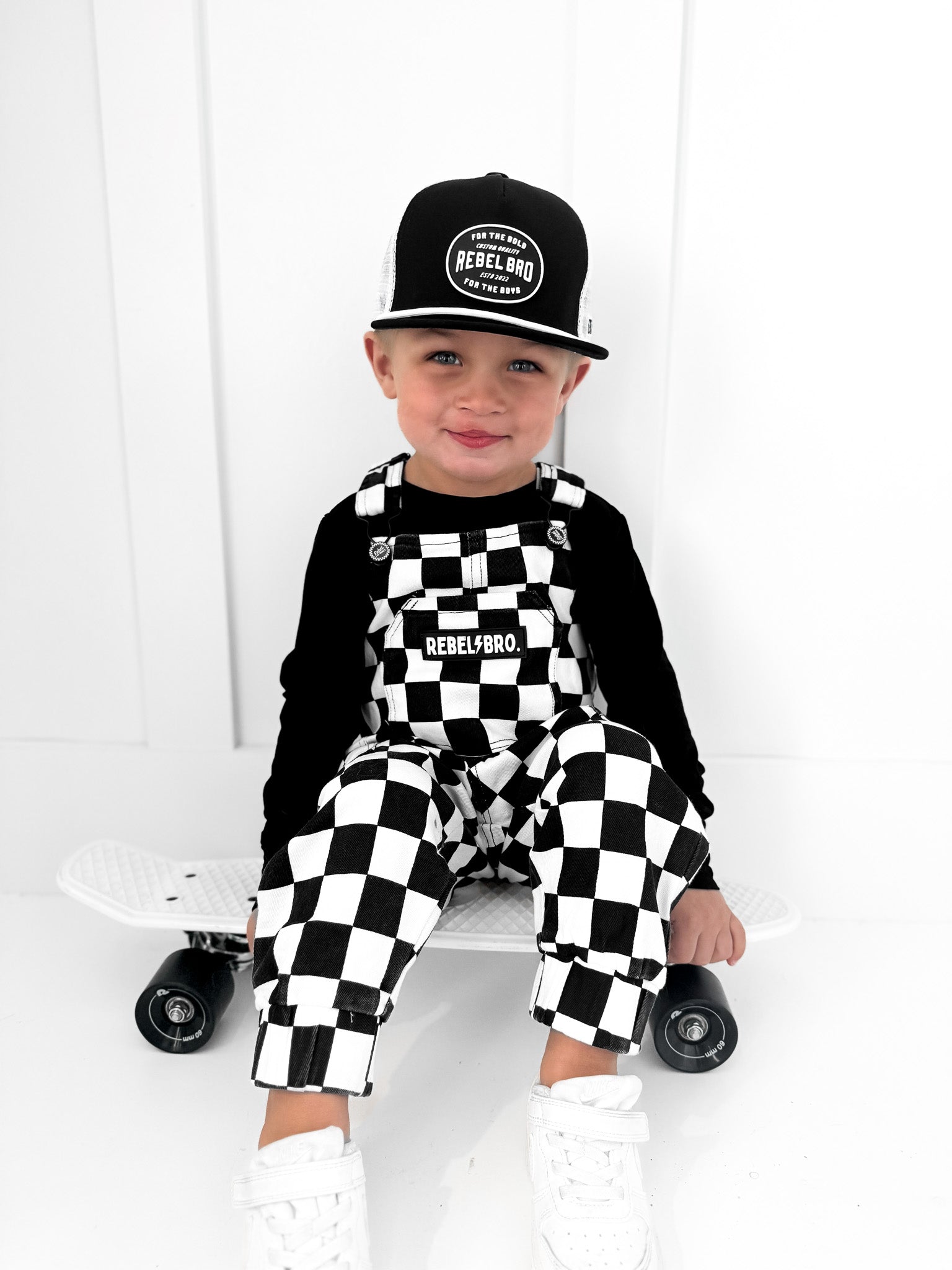 The Live Fast Checkered Overall in Venice